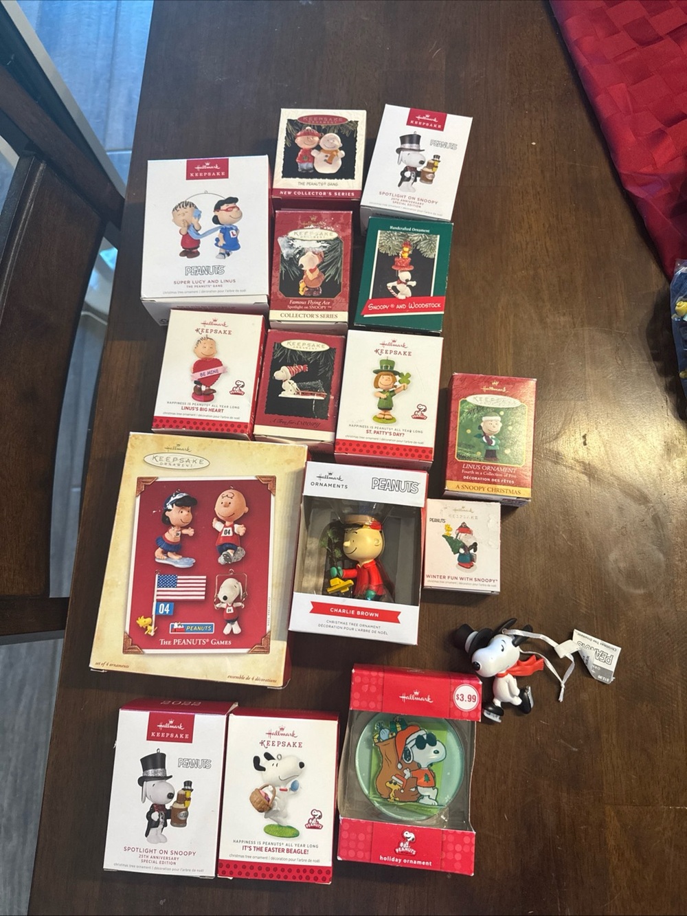 Hallmark Peanuts Assorted Ornaments - Red, White, Black, Green